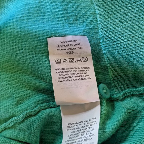 JCrew cotton blend cardigan, aqua/size L - Picture 4 of 4
